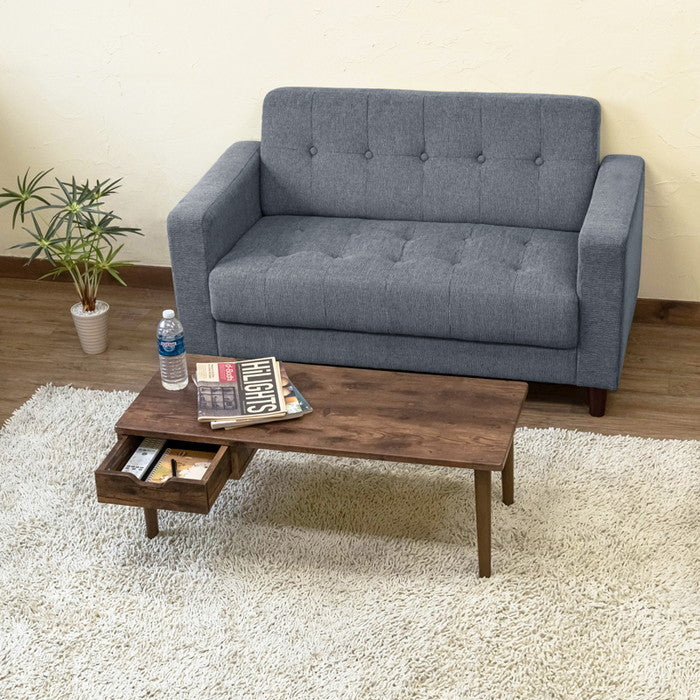 Elmore 引出し付きセンターテーブル ヴィンテージブラウン sk-utk24の画像