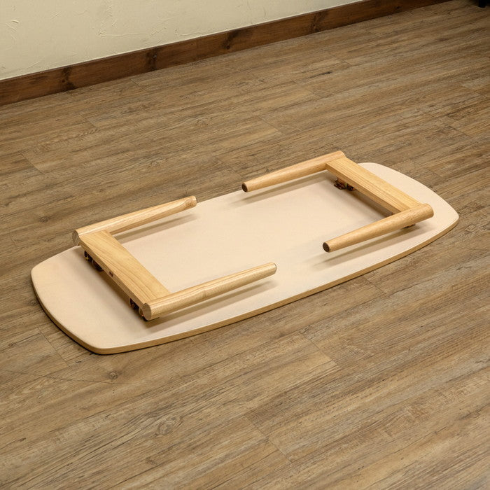 BONNY 折れ脚ローテーブル 105 DBR/NA/WW ダークブラウン ナチュラル ホワイトウォッシュ sk-vtm19の画像