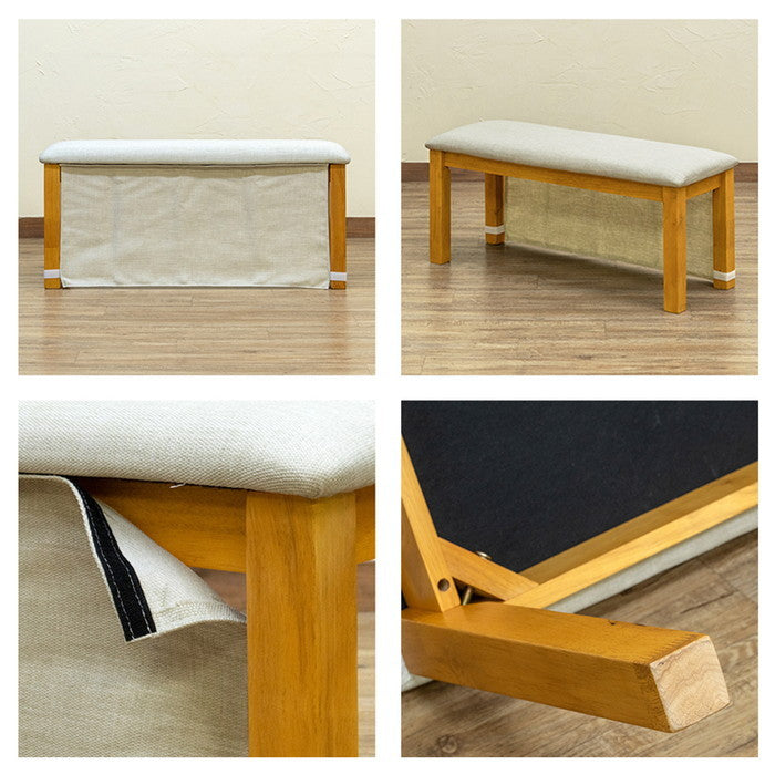 LINSY ダイニング コタツ兼用ベンチ DBR/LBR ダークブラウン ライトブラウン sk-vtm21の画像