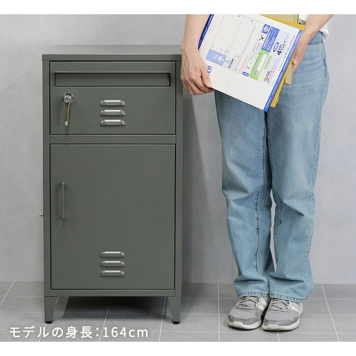 horn/ホルン ポスト一体型宅配ボックス No.01 DB-001 宅配ボックス 宅配BOX ポスト 一体型 おしゃれ 置き配 ポスト付き 郵便受け 郵便 一戸建て 屋外 防水 大容量 smi-db-001の画像