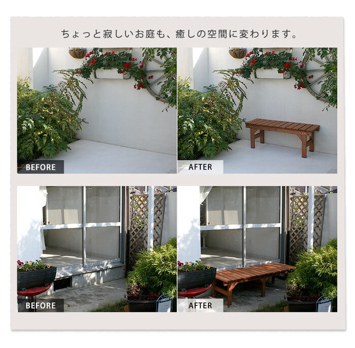 ユニット縁台ベンチ hiyori ひより 87×88 単品 ウッドデッキ 簡単組立 縁側 DIY 木製 天然木 庭 ベランダ マンション おしゃれ ガーデン 屋外 家具 ライトブラウン ダークブラウン アウトドアリビング ベンチ 木製縁台 ナチュラル smi-de-8788の画像