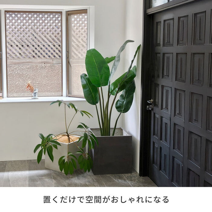 GRITTE グリッテ 石調FRPプランター 幅40 角型 E001-CU400 植木鉢 プランター セメント コンクリート 軽量 大型 36L カバー 庭 ガーデン インテリア 室内 店舗 おしゃれ smi-e001-cu400の画像
