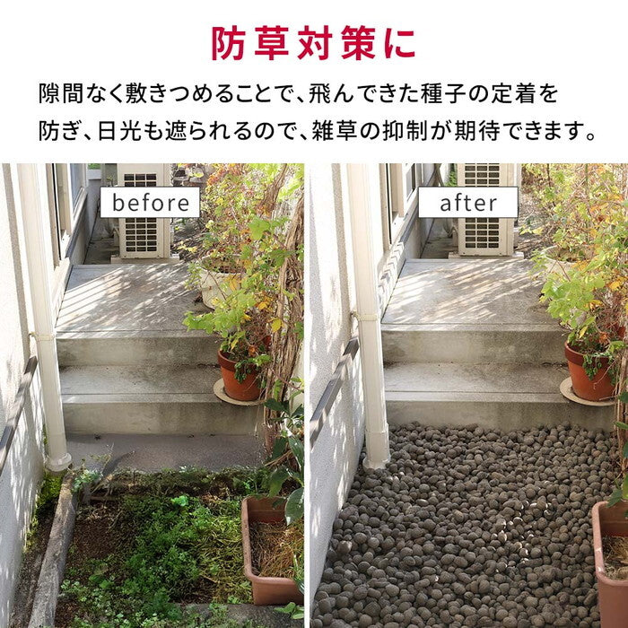 音で撃退！ セラミック防犯砂利 40L 1m2 EXBJ-40L 80dB 空き巣 防犯対策 防草 不審者 泥棒よけ 防犯 砂利 ジャリ 石 おしゃれ 庭 ベランダ 侵入防止 smi-exbj-40lの画像