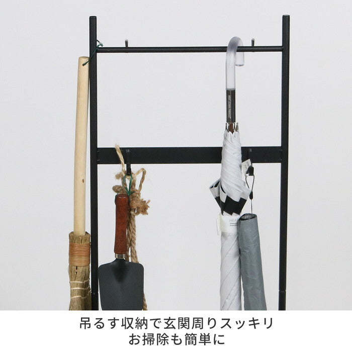 ASPESH アスペシュ アンブレラスタンド ツールスタンド 2個セット IF-N0046-2P 幅35 高さ96.5 アイアン 傘立て かさたて ラック ツール フック スタンド モダン 玄関収納 おしゃれ 北欧 シンプル スリム smi-if-n0046-2pの画像