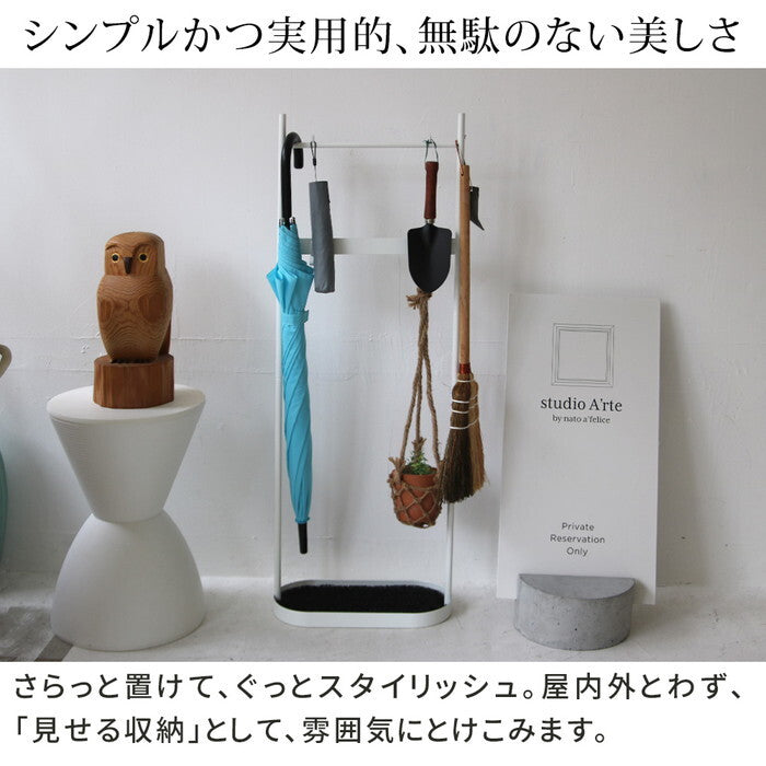 ツールハンギングスタンド ASPESH アスペシュ IF-TO0046 アイアン ツールスタンド 工具 清掃 クリーナー フック ハンギング スタンド ラック 園芸 収納 おしゃれ 北欧 シンプル スリム 玄関 屋外 室内 smi-if-to0046の画像