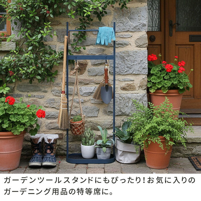 ツールハンギングスタンド ASPESH アスペシュ IF-TO0046 アイアン ツールスタンド 工具 清掃 クリーナー フック ハンギング スタンド ラック 園芸 収納 おしゃれ 北欧 シンプル スリム 玄関 屋外 室内 smi-if-to0046の画像