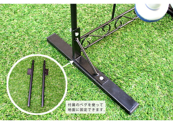 ホースハンガー クラシック JK-805 収納 ホース ホースホルダー ホース掛け スタンド式 ホーススタンド ガーデニング 庭 アイアン アンティーク クラシカル レトロ フレンチ シャビーシック シンプル ヨーロッパ 散水 smi-jk-805の画像