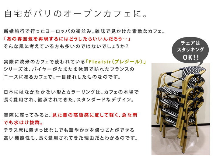 チェア2脚セット プレジール 簡単組立 ガーデン PEラタン テラス 庭 レッド ブラック アルミ モダン イングリッシュガーデン ファニチャー 椅子 イス シンプル 欧州 インテリア 家具 ガーデン カフェ smi-pls-ch-2pの画像