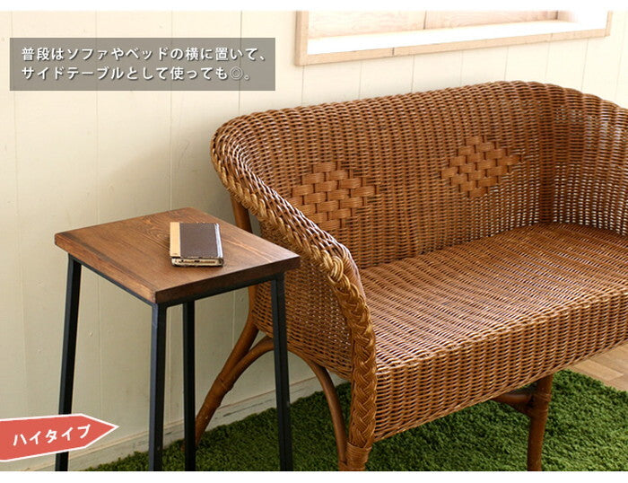 ブリック 天然木製スツール ハイタイプ 完成品 アンティーク モダン ナチュラル ミッドセンチュリー ウッド スタイリッシュ シンプル インテリア 家具 天然 おしゃれ カフェ 北欧 smi-pr-bs67hiの画像