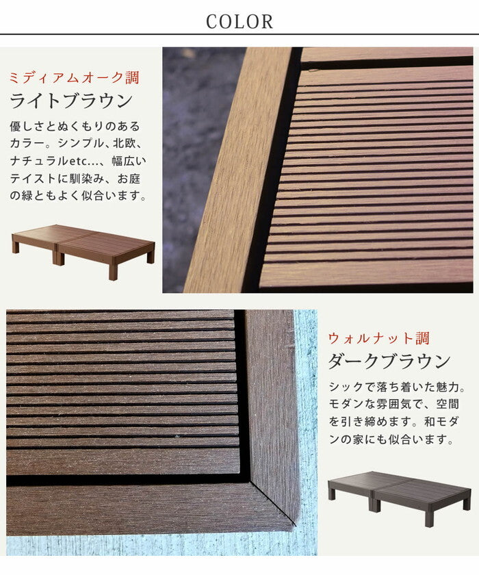 人工木ウッドデッキ ecofeel エコフィール 2台 PWDE-2P smi-pwde-2pの画像