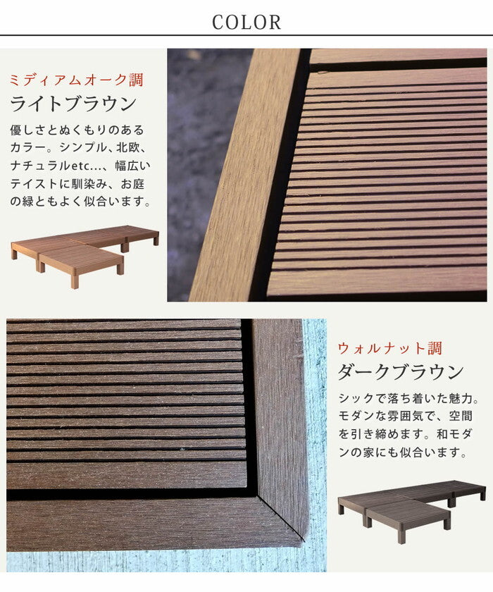 人工木ウッドデッキ ecofeel エコフィール 4台 PWDE-4P smi-pwde-4pの画像
