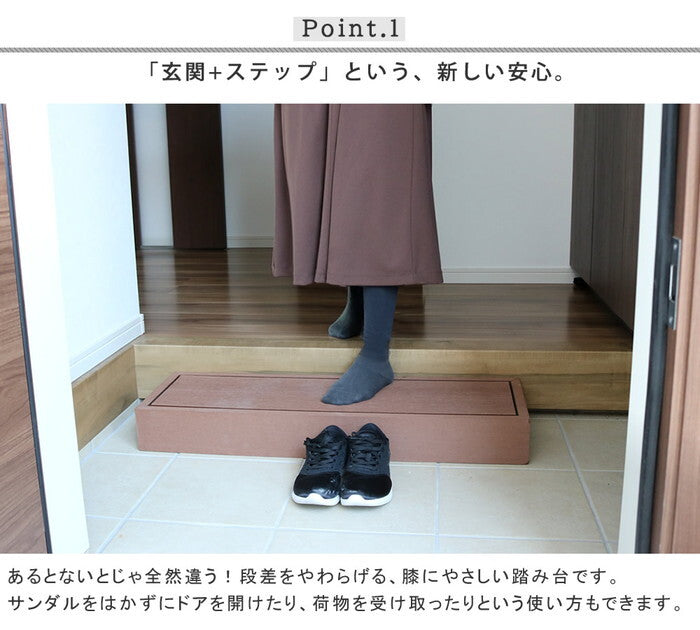 人工木ウッドデッキ ecofeel エコフィール ステップ PWDE-STP90 smi-pwde-stp90の画像