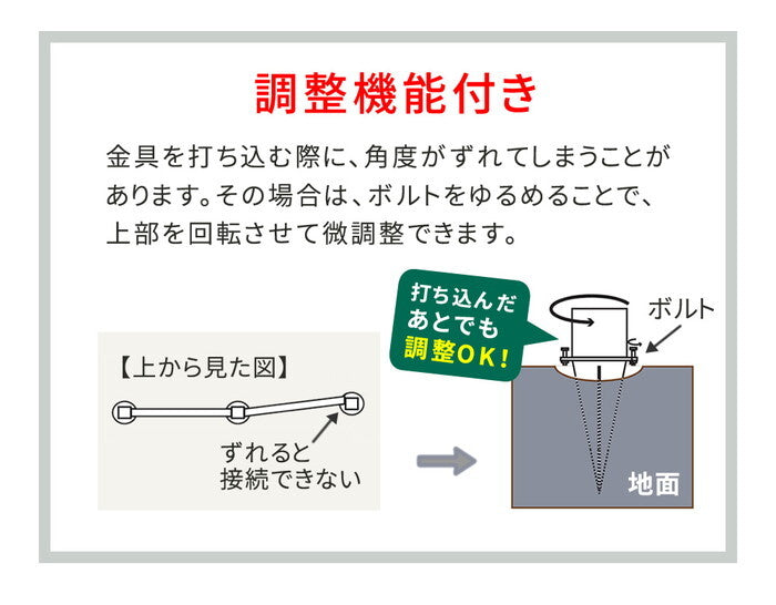 土中用支柱固定金具 調整付き 6個 S-UBN72-6P smi-s-ubn72-6pの画像