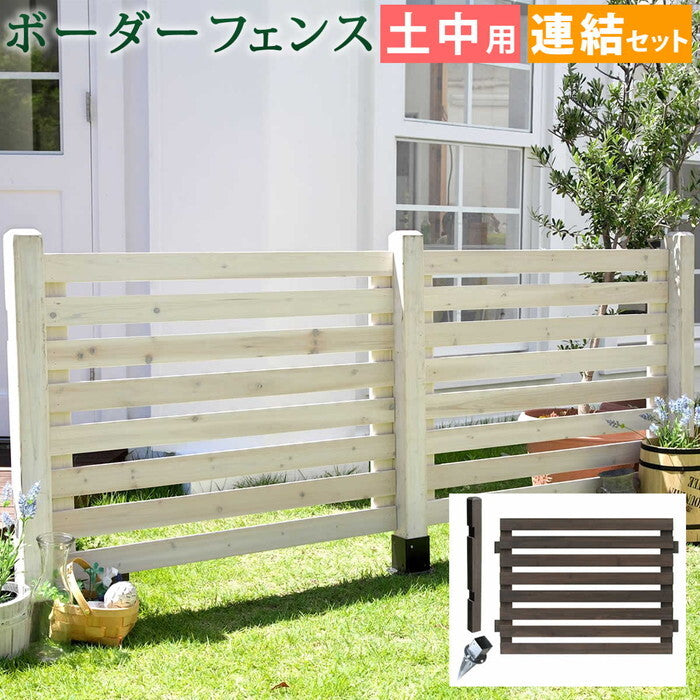 ボーダーフェンス スプレッド 連結セット/土中用 フェンス 木製フェンス ウッドフェンス 天然木製 ガーデンフェンス ガーデニング 枠 柵 仕切り 目隠し 境目 クラシカル アンティーク トレリス ベランダ つる 薔薇 バラ 朝顔 園芸 ラティス smi-sfbf1000e-ubの画像