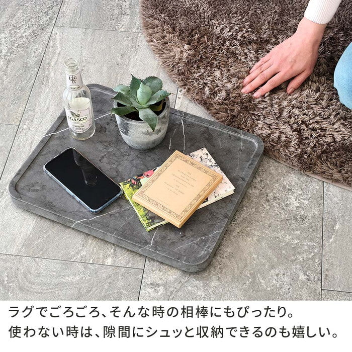 天然素材調のマルチトレー キャスター付 丸型30cm/角型40cm TR-CS スタンド ベース プランター 植物 フラワー 家電 空気清浄機 台車 台 花台 キャリー 木目 大理石調 植木鉢 鉢置き おしゃれ インテリア 室内 ベランダ smi-tr-csの画像