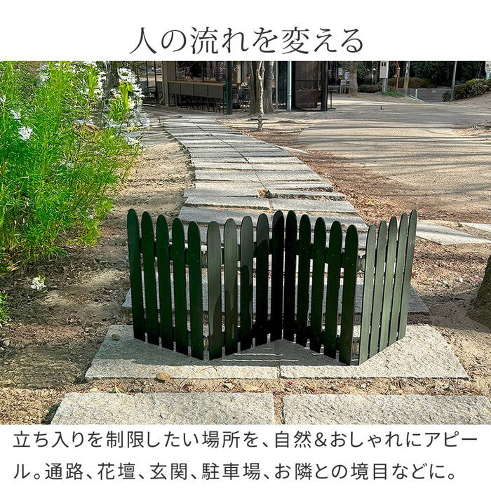 折り畳めるウッドミニフェンス120 縦ストライプ 1枚組 WF-120F 完成品 木製 ミニフェンス ガーデニング フェンス 柵 パーテーション 仕切り 境界 ミニ フェンス 花壇 囲い 折りたたみ 置くだけ 園芸 庭 屋外 室内 ガーデニング 簡易設置 smi-wf-120fの画像