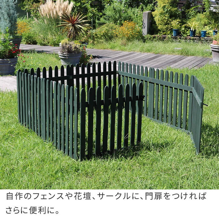折り畳めるウッドフェンス ゲートセット 縦ストライプ WF-HG ウッドフェンス ウッド 木製 フェンス おしゃれ ゲート 扉 サークル 柵 屋外 庭 目隠し 防犯 門扉 ペット smi-wf-hgの画像