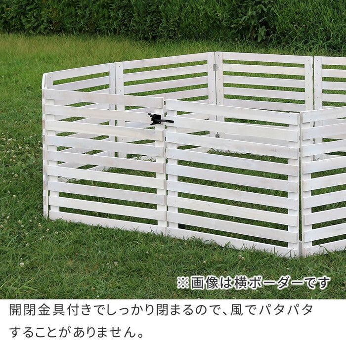 折り畳めるウッドフェンス ゲートセット 縦ストライプ WF-HG ウッドフェンス ウッド 木製 フェンス おしゃれ ゲート 扉 サークル 柵 屋外 庭 目隠し 防犯 門扉 ペット smi-wf-hgの画像