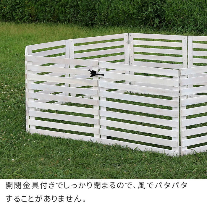 折り畳めるウッドフェンス ゲートセット 横ボーダー WF-YKG ウッドフェンス ウッド 木製 フェンス おしゃれ ゲート 扉 サークル 柵 屋外 庭 目隠し 防犯 門扉 ペット smi-wf-ykgの画像