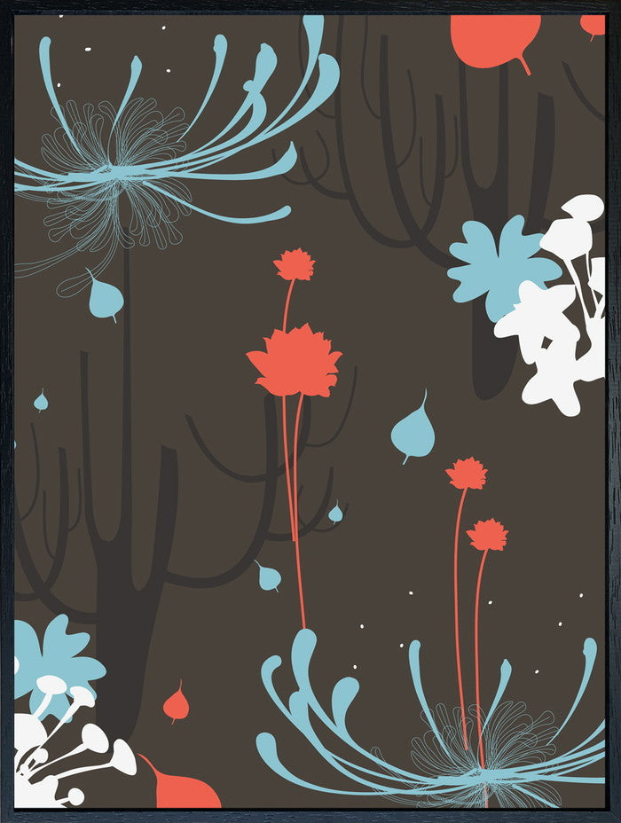 抽象画 カラフルフローラル Abstract art colorful floral 815x615x30 snw-iaa-53760の画像