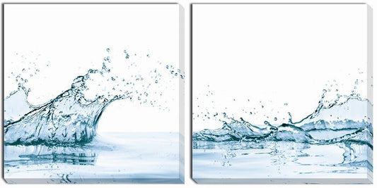 アート パネル ウォータースプラッシュ 2枚セット Art Panel water splash with reflection,isolated(2枚セット） 700x700x40 x2枚set snw-iap-52786の画像