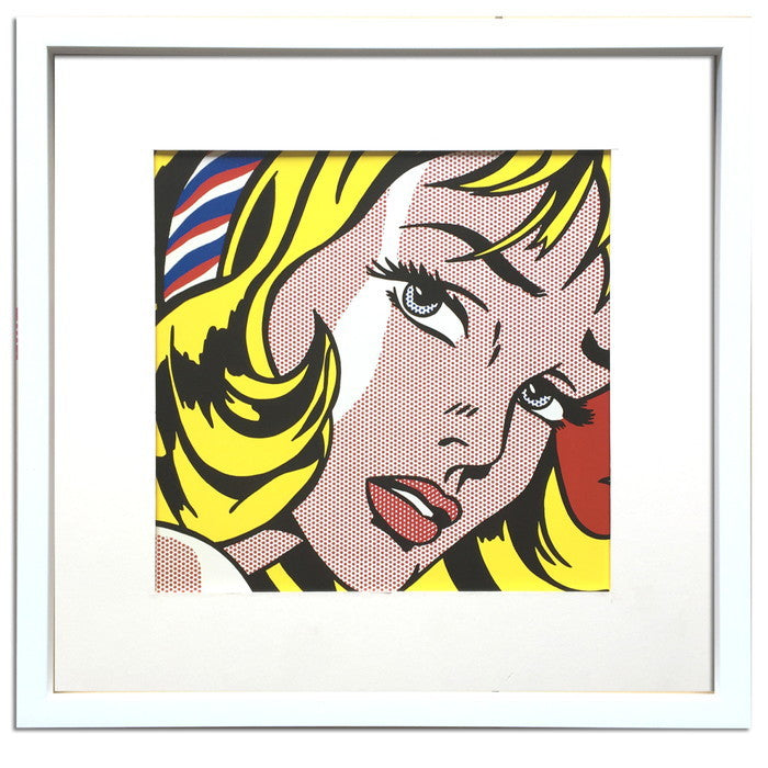 ロイ・リヒテンシュタイン ヘアリボンの少女 1965 Roy Lichtenstein Girl with Hair Ribbon,1965 430x430x30 snw-irl-52858の画像