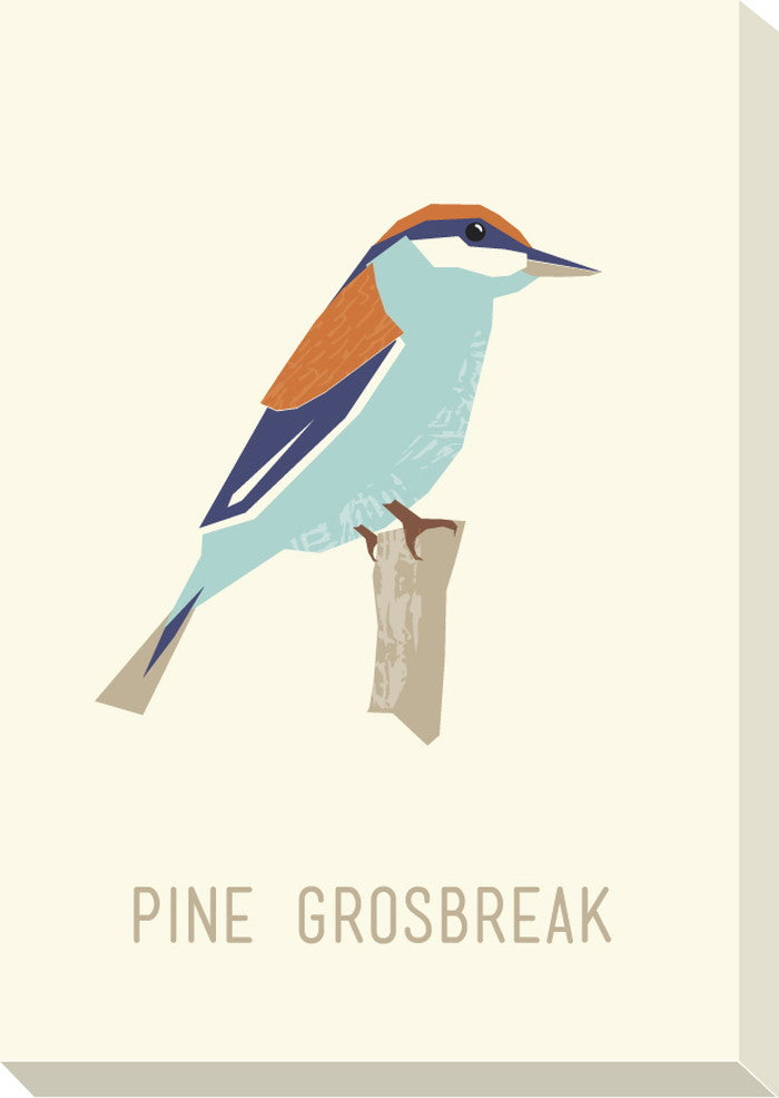 北欧 バード ミニ パネル ギンザンマシコ North Birds Mini Panel Pine Grosbreak 150x210x40 snw-zpa-53448の画像