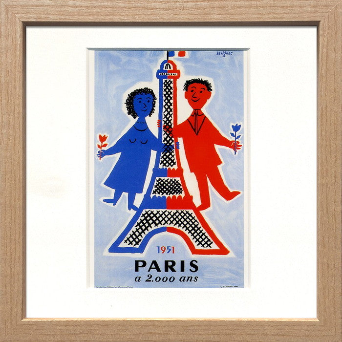 レイモン・サヴィニャック スクエア フレーム パリ2000年記念 1951年 Savignac Square Frame パリ2000年記念 1951年 220x220x20 snw-zrs-51878の画像