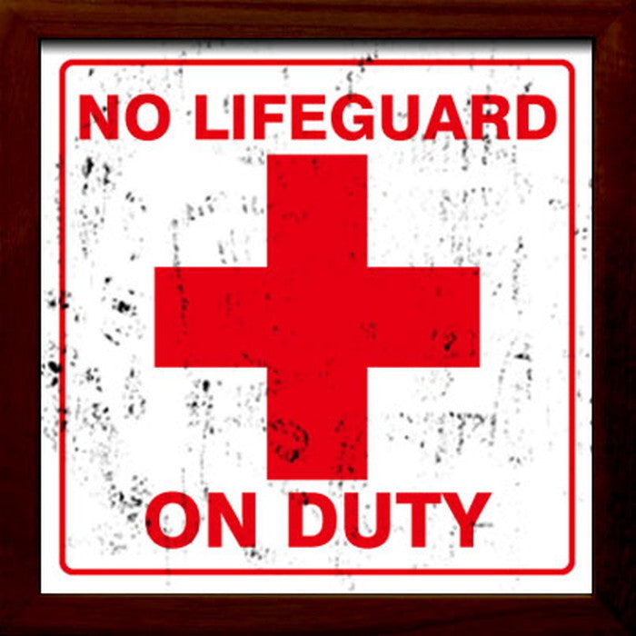 サインフレーム ノーライフガード SIGN FRAME No Lifeguard 220x220x20 snw-zsf-52029の画像