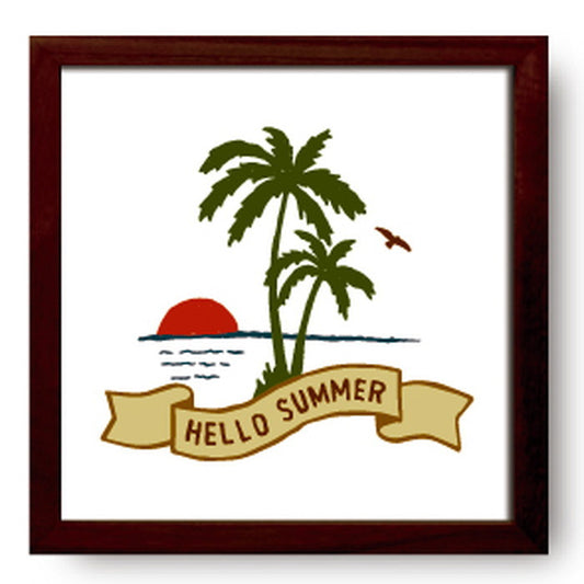 サインフレーム ハローサマー SIGN FRAME Hello Summer 220x220x20 snw-zsf-52137の画像