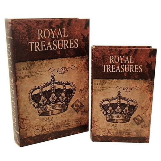 ブックボックス ROYAL TREASURES ブック型収納ボックス 小物入れ S・L各1セット sun-4860531s1