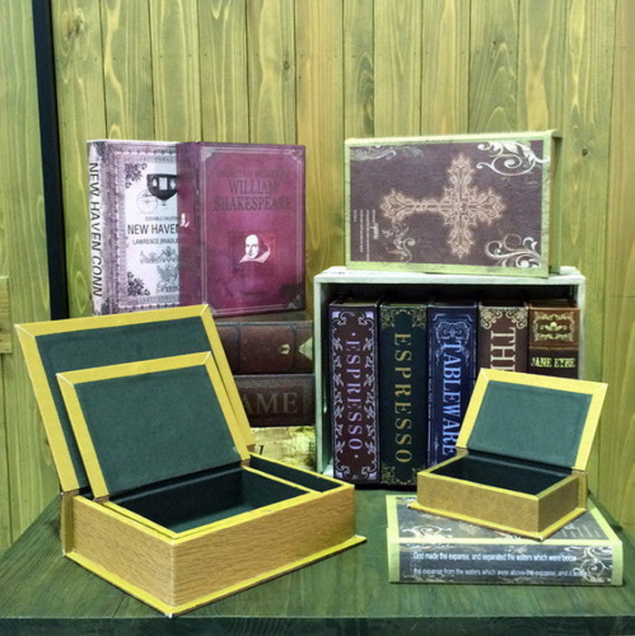 ブックボックス METROPOLIS ブック型収納ボックス 小物入れ S・L各1セット sun-4860551s1の画像