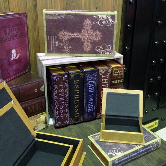 ブックボックス METROPOLIS ブック型収納ボックス 小物入れ S・L各1セット sun-4860551s1の画像