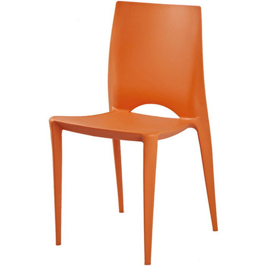 カフェチェア ガーデンチェア スタッキング ダイニング チェア オレンジ sun-4860586s1の画像