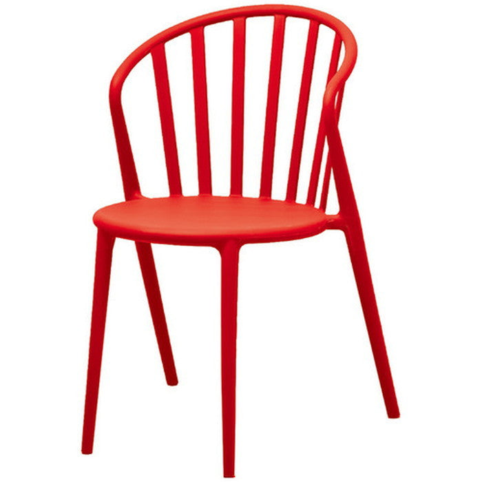 カフェチェア ガーデンチェア スタッキング イス レッド sun-4860591s1の画像