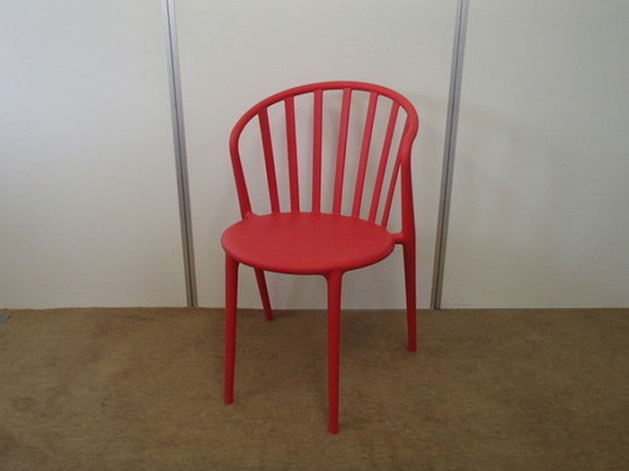 カフェチェア ガーデンチェア スタッキング イス レッド sun-4860591s1の画像