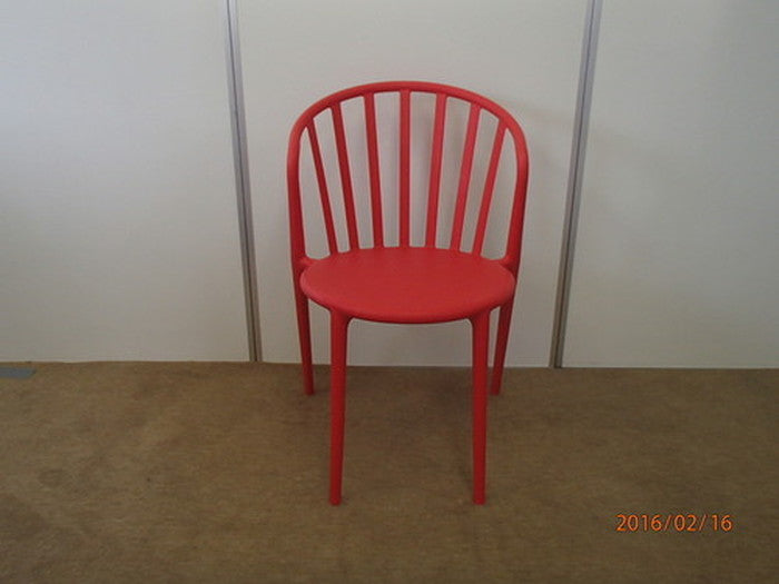 カフェチェア ガーデンチェア スタッキング イス レッド sun-4860591s1の画像