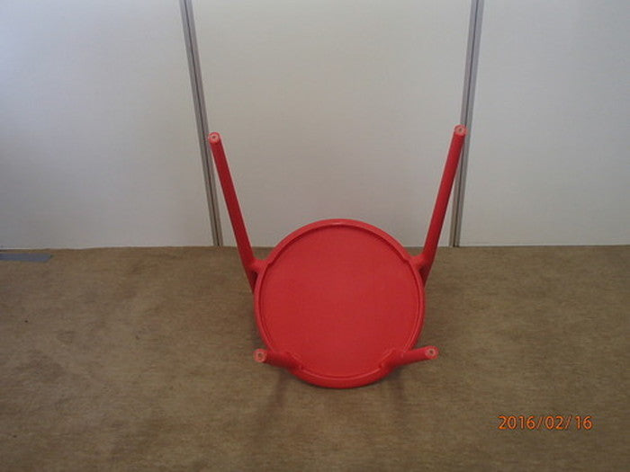 カフェチェア ガーデンチェア スタッキング イス レッド sun-4860591s1の画像