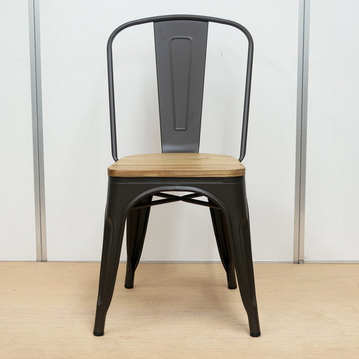 メタルチェア ウッド スタッキング ブルックリン インダストリアル W440×D510×H840 SH440 sun-6586344s1の画像