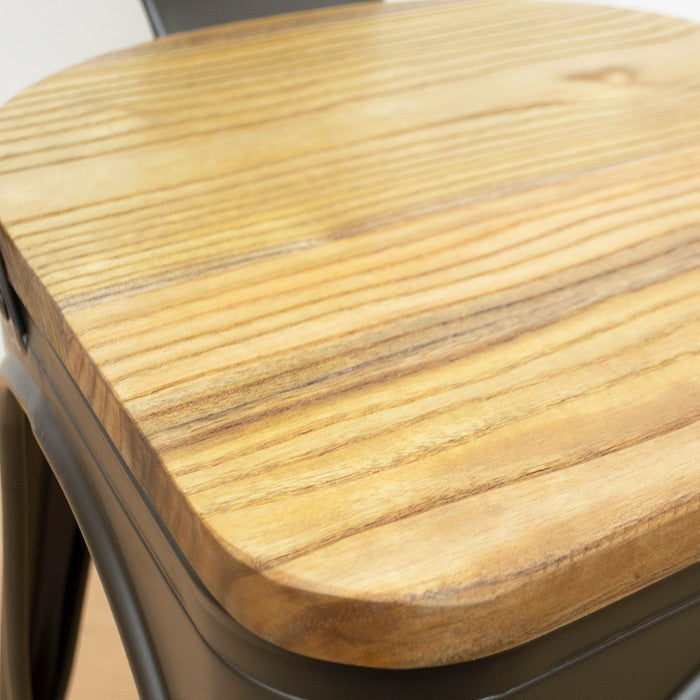 メタルチェア ウッド スタッキング ブルックリン インダストリアル W440×D510×H840 SH440 sun-6586344s1の画像