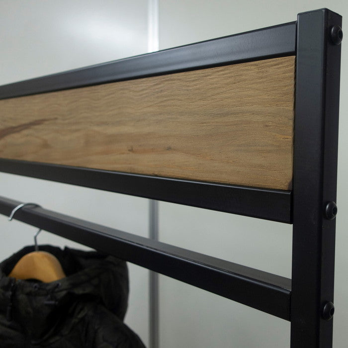 KOZAI ハンガーラック 古材 ブルックリンスタイル W900×D440×H1650 sun-7738636s1の画像