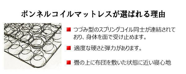 棚照明付フロアベッド セミダブル SGマーク付国産ボンネルコイルスプリングマットレス付 to-10-190-sd-10816b