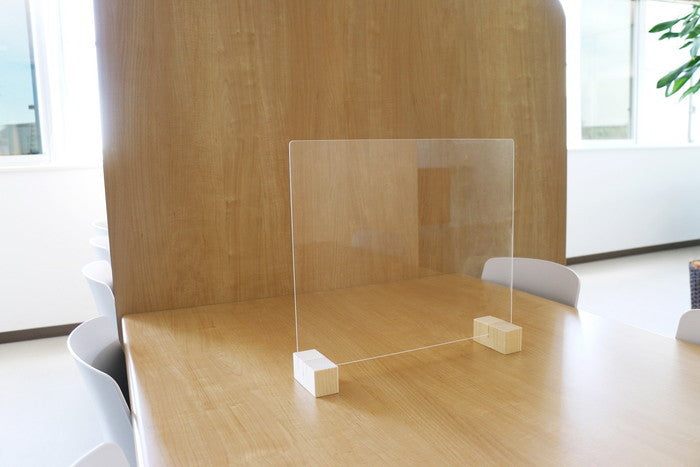 飛沫ガードパネル Sサイズ 塩ビ板 単体 標準脚 飲食店向け to-zk03s-1pcs-lowの画像