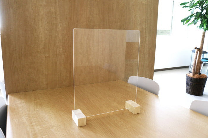 飛沫ガードパネル Sサイズ 塩ビ板 単体 標準脚 飲食店向け to-zk03s-1pcs-lowの画像