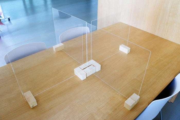 飛沫ガードパネル Sサイズ 塩ビ板 単体 標準脚 飲食店向け to-zk03s-1pcs-lowの画像